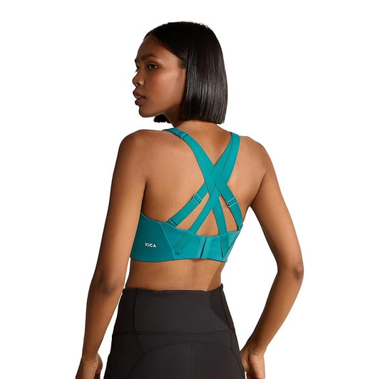 Women Polyester Spandex High Impact Front Zip Sports Bra