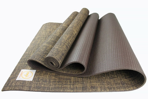 Jute Premium Eco Yoga Mat + Foot Massager (7.5cm x 17.5cm)